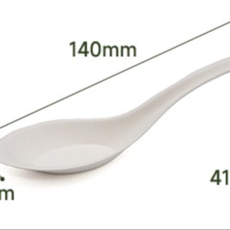 Disposable sugarcane pulp, pulp spoon, Chinese soup spoon, spoon, dessert spoon, biodegradable small spoon, cutlery bag