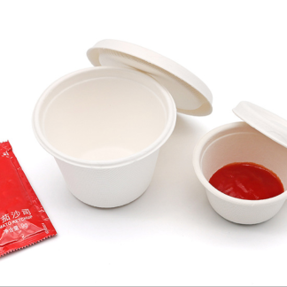 Sugarcane pulp disposable eco-friendly tableware, 4 Anshi sauce cups, trial drinking cups, biodegradable