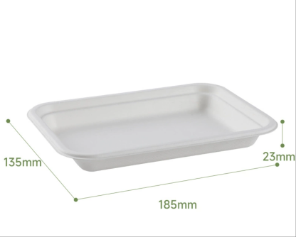 Sugarcane pulp disposable eco-friendly tableware, fruit and vegetable plates, fruit paper plates, sushi trays, biodegradable