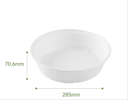 Sugarcane pulp disposable eco-friendly tableware 3000ml diamond shaped vegetable bowl, biodegradable and compostable