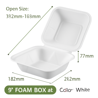 Disposable biodegradable burger box, tableware, salad and pastry packaging box, bento compartment tray, eco-friendly sugarcane pulp waste